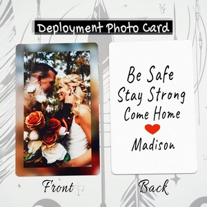 Tarjeta de billetera de metal con foto, regalo para esposo o novio, tarjeta de billetera personalizada para despliegue militar, regalo de aniversario personalizado para él