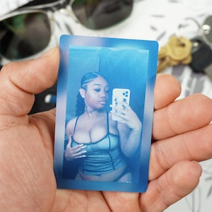 Tarjeta de billetera de metal Boudoir personalizada, tarjeta de metal con imagen personalizada, tarjeta de billetera, regalos para esposos, regalo para él, tarjeta con foto personalizada.