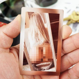 Billetera de metal personalizada con foto, regalo de foto de tocador, accesorios de billetera para hombres, regalos con foto personalizados, regalo para novio, regalo del día de San Valentín