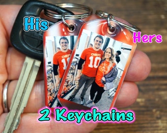 2 Photo Keychain FREE SHIPPING, Picture Keychain, Custom Keychain Photo, Personalized Photo Keychain, Custom Photo Keychain, Keychain Photo