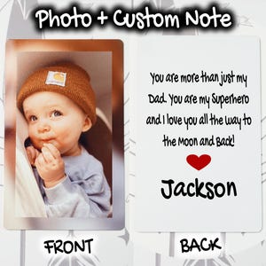Tarjeta de billetera de metal con foto personalizada para esposo, tarjeta de billetera con foto para novio, regalo personalizado para él, tarjeta de despliegue, regalo del día del padre para papá.