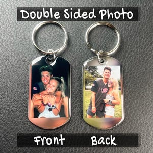 boyfriend Keychains, Gift For Boyfriend, Anniversary Gift, Key Chain, Gift For Him, Photo, Photo gift, Personalized, Custom, picture Double Sided Photo