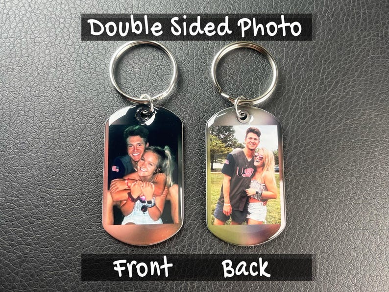 boyfriend Keychains, Gift For Boyfriend, Anniversary Gift, Key Chain, Gift For Him, Photo, Photo gift, Personalized, Custom, picture Double Sided Photo