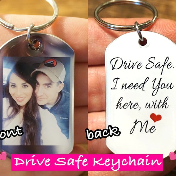 Regalo Seguridad Conducción Marido Llavero Drive Safe Con Texto En Inglés I Need You Here With Me, Regalo Para Marido, Papá, Novio, Día De San Valentín, Día Del Padre, Regalo De Cumpleaños
