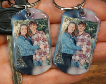 2 Photo Keychain FREE SHIPPING, Picture Keychain, Custom Keychain Photo, Personalized Photo Keychain, Custom Photo Keychain, Keychain Photo