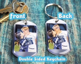 Double Sided Custom Photo Keychain Use YOUR Photo, photo key chain, custom keychain photo, personalized keychain with picture