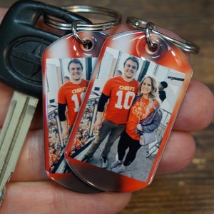 Gift For Couples - 2 Photo Keychains, Use Any Photo, Personalized, Keychains, Couple Gifts, Gift For Couples, Anniversary Gifts.