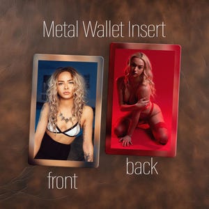 Billetera de metal con foto para aniversario, foto y nota de amor, accesorios de billetera para hombres, regalos fotográficos personalizados, regalo romántico para novios/parejas