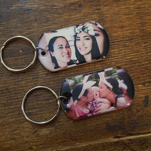 2 Photo Keychain FREE SHIPPING, Picture Keychain, Custom Keychain Photo, Personalized Photo Keychain, Custom Photo Keychain, Keychain Photo