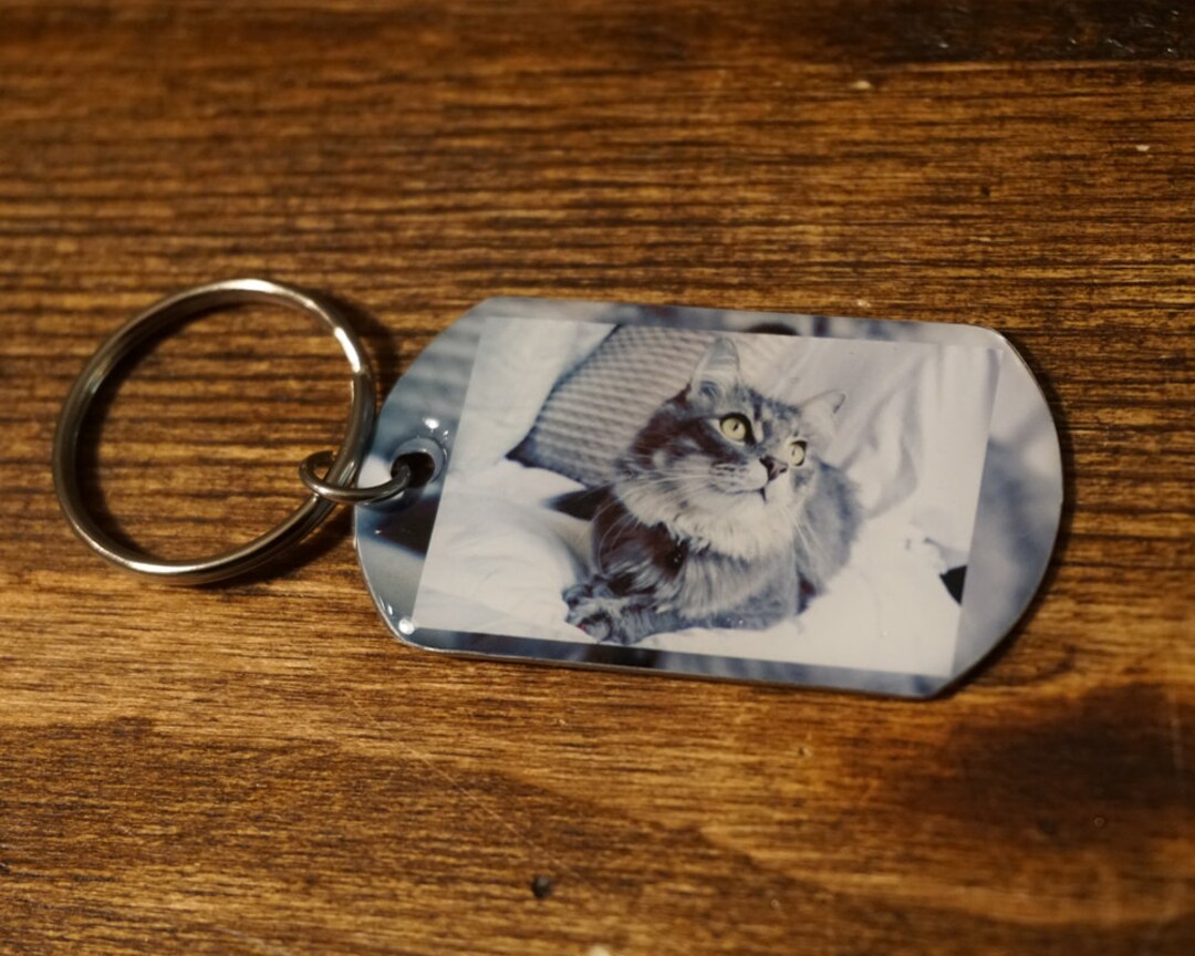 1 Custom Photo Key Chain, Photo Key Chain Business Logo Image Keychain