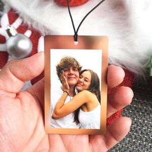 Personalized Photo Car Ornament -  Hanging Car Picture For Rearview Mirror.