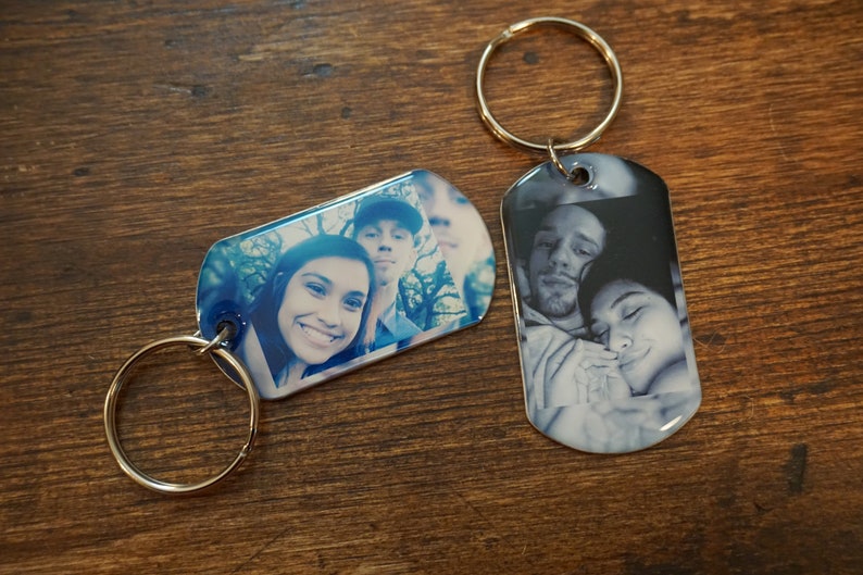 2 Photo Keychain FREE SHIPPING Picture Keychain Custom Etsy