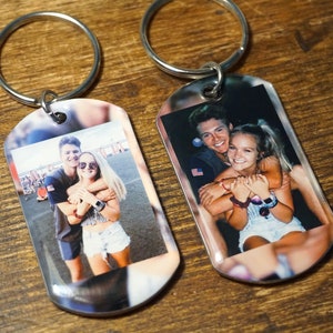 Gift For Couples - 2 Photo Keychains, Use Any Photo, Personalized, Couple Gifts, Gift For Couples, Anniversary Gifts, Valentines Day Gifts