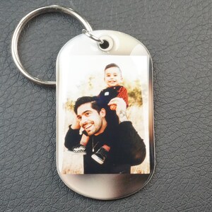 Personalized Father&#39;s Gift - Dad keychain, Picture keychain for Dad, Dad&#39;s Birthday gift, keychain for Dad, Father&#39;s day gifts, Photo Gifts.
