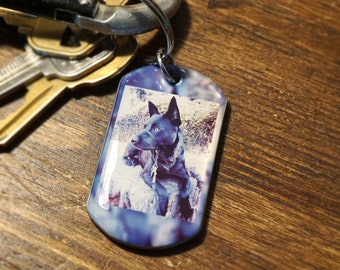 Custom Dog Keychain  : Personalized Keychain - FREE SHIPPING, Use Any Photo ,  Dog keychain,  Photo key chain - Dog Keychain, Dog Keyring.