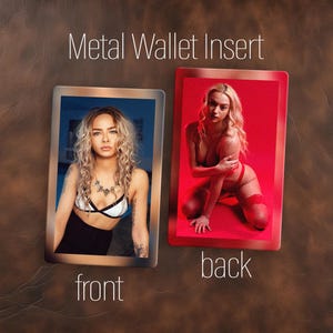 Cartera de metal con foto, foto y nota de amor, accesorios de cartera para hombres, regalos con foto personalizados, regalo para novio, regalo para el día de San Valentín