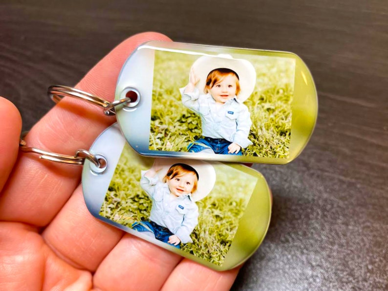 Keychain 2 Custom Photo Keychains Use YOUR Photos Photo Key Etsy