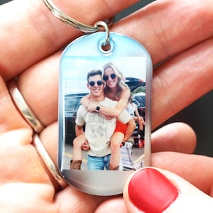 Personalized Photo Keychain, Custom Picture Keychain, Photo Gifts, Personalized Keychain Gift, Anniversary Gift, Unique Couples Gift