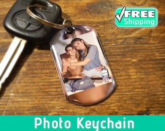 Photo Keychain FREE SHIPPING, Picture Keychain, Custom Keychain Photo, Personalized Photo Keychain, Custom Photo Keychain, Keychain Photo