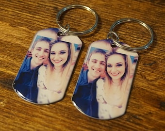 2 Photo Keychain FREE SHIPPING, Picture Keychain, Custom Keychain Photo, Personalized Photo Keychain, Custom Photo Keychain, Keychain Photo