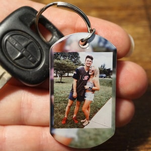 long distance relationship gift - personalized keychain, customized gift, boyfriend gift, photo keychain, long distance gifts, keyring.
