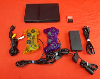PlayStation 2 PS2 Slim Console with Two Controllers and Memory Card