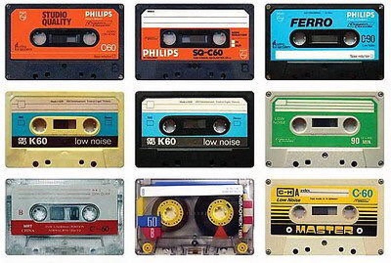 Lot of 50 Random Audio Tapes Cassettes Great for Projects Etsy