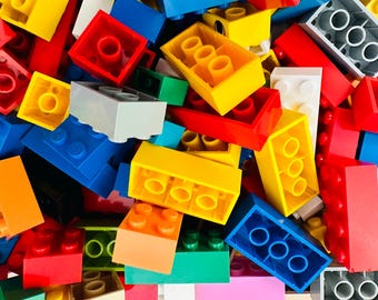 Lot Of 200 Lego Basic Bricks Blocks Random Colors Sizes 1X2 2X2 2X3 2X4 2X5