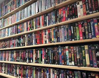Lot Of 25 Random Movie Tapes On VHS Great For Art Projects and Displays SciFi Horror Comedy Drama Movies