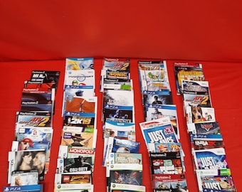 Video Game Insert Lot, Mixed Media Art Supply (50 Pieces)