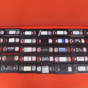 Lot Of 40 Random Tapes On VHS Great For Art Projects and Displays