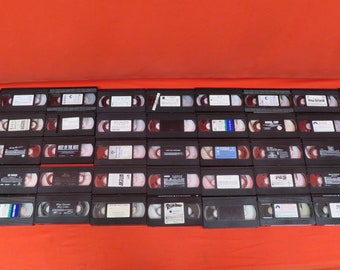 Lot of 40 VHS Tapes - Random Movies, Art Projects, and Displays