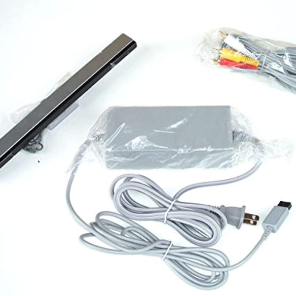 Complete Hookup Connection Kit Composite AV Cable Power Cord Sensor Bar For Wii