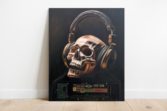 Modern Still life, Skull, Oil Painting, Art, Home decor, Interior Art, Canvas, Gift