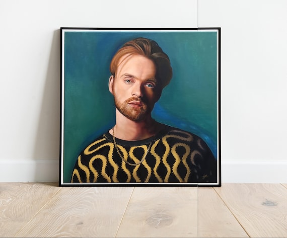 Finneas O'Connell Portrait Painting, Fan Art, Interior decor, Canvas, Gift