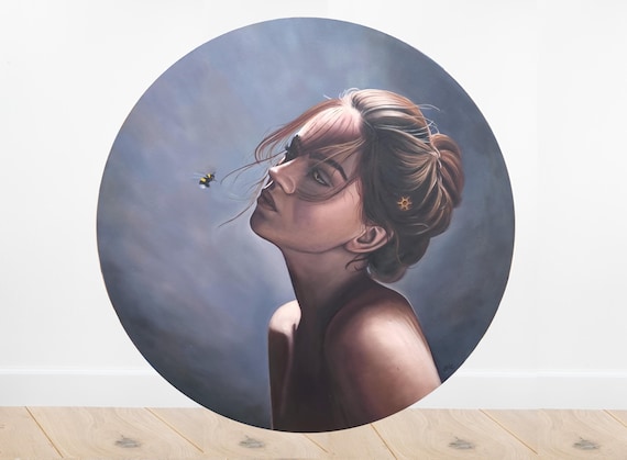 Woman Oil Painting, Fine Art, Home decor, Interior Art, Canvas, Gift