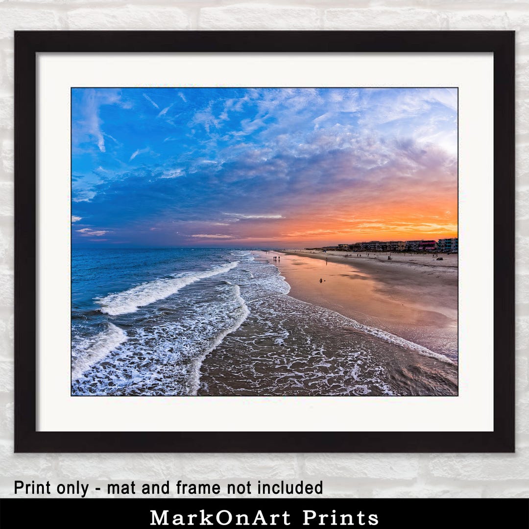 Tybee Island Art Print - Georgia Coast Sunset: Tybee Mid Beach