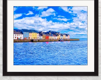 Galway Waterfront Print: The Long Walk, Claddagh Quay View, Irish Wall Art