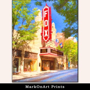 Atlanta Fox Theatre Print: Peachtree Street Trees, Vibrant Midtown Wall Art