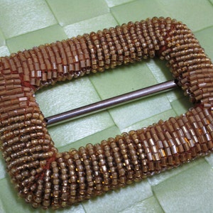 1 piece in 3&quot;x2&quot; width gold tone with gold color bead buckle for your sewing project.