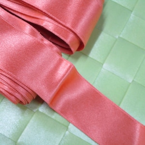 this is 5 yards in 1&quot; width double side dark orange color silk ribbon trim for your fashion design decorative and sewing project.