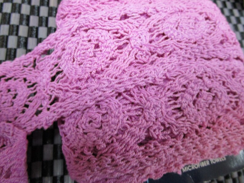 4 34 yards in 1 34 width in rose color crochet cotton trimnovelty trim for your fashionwedding design decorative
