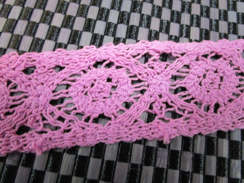 4 34 yards in 1 34 width in rose color crochet cotton trimnovelty trim for your fashionwedding design decorative