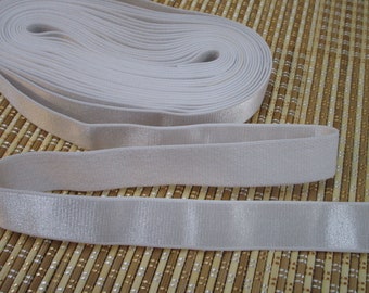 6 yards in 3/4" width white color high end elastic band trim for your fashion design decorative and sewing or face masks elastic project.