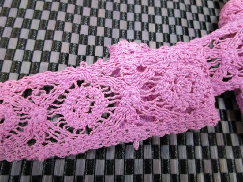 4 34 yards in 1 34 width in rose color crochet cotton trimnovelty trim for your fashionwedding design decorative
