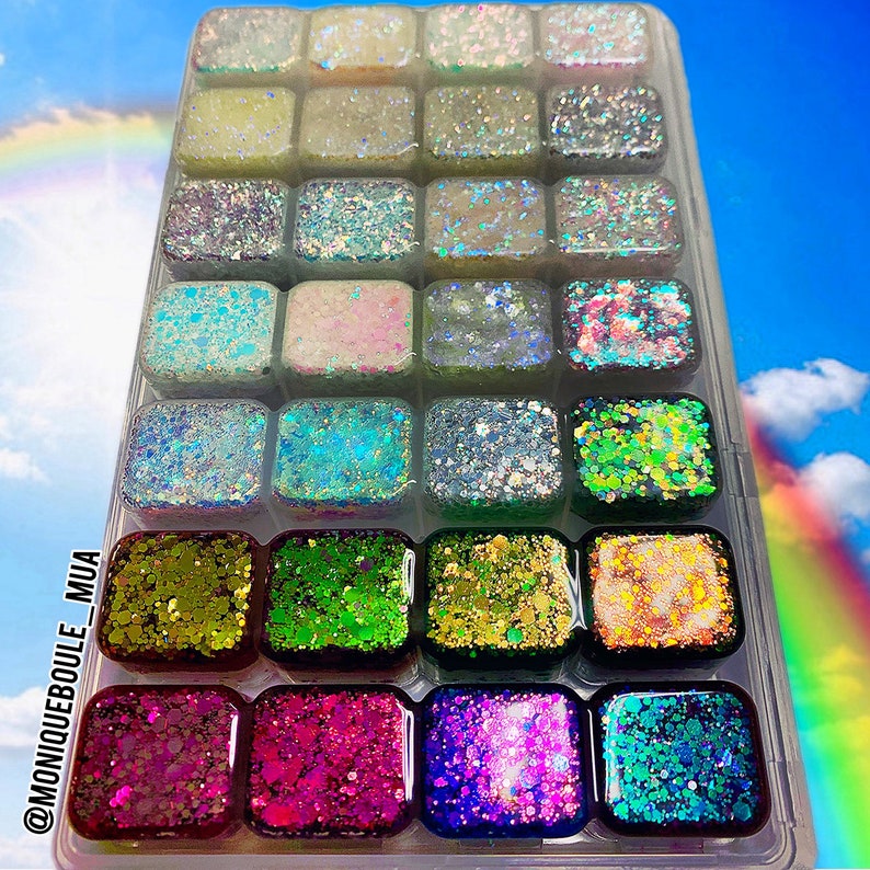 Holographic Rainbow & Multichrome Glitter Vegan Eyeshadow Etsy