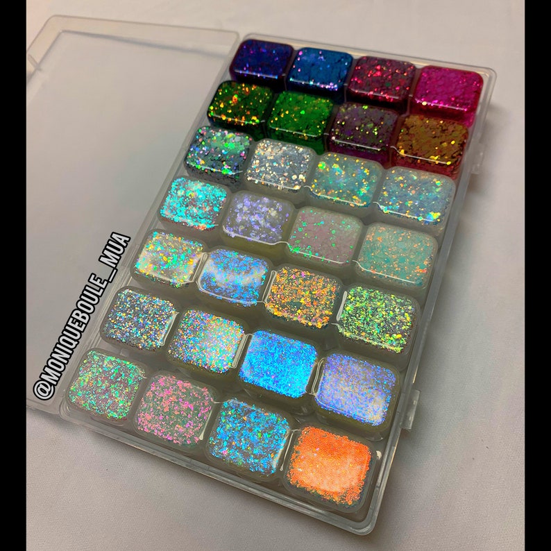 Holographic Rainbow & Multichrome Glitter Vegan Eyeshadow Etsy