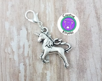 Zipper Pull Bag Charm Unicorn Zipper Charm Kids Zipper Helper Pink and White Key Chain Accessory