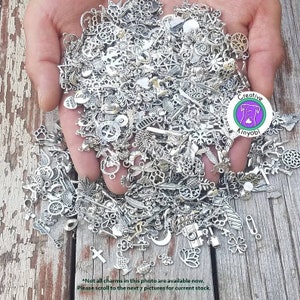 1000 Silver Tone Charm Mix, DIY Jewelry Making Supplies