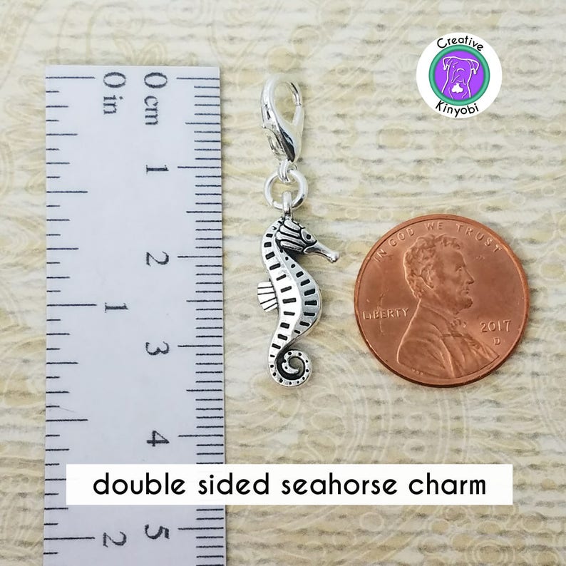 Seahorse Charm 3D Seahorse Zipper Pull Seahorse Stitch Etsy